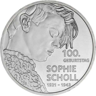 Sophie Scholl Gedenk&shy;münze